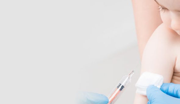 Baby getting a vaccine